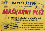 Masopust v Šatově - maškarní průvod a zábava 18.2.2023